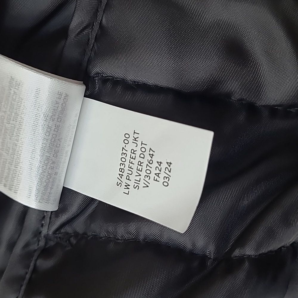 Kids Cold Control Puffer Jacket Silver Dots - 2 Inside Pockets! New with Tags! - Picture 11 of 15